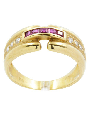 Bague-moderne-rubis-diamants-or-18k-occasion-6985