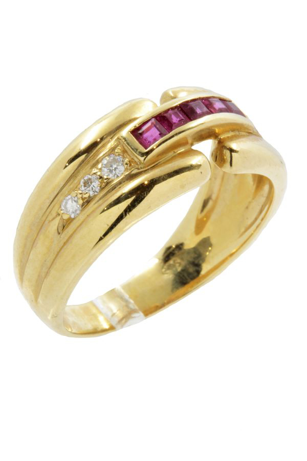 Bague-moderne-rubis-diamants-or-18k-occasion-6986