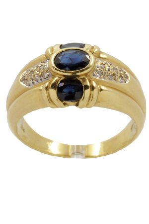 Bague-moderne-saphirs-diamants-or-18k-occasion-6995