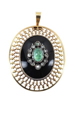 pendentif-ancien-onyx-emeraude-diamants-or-18k-occasion-11718