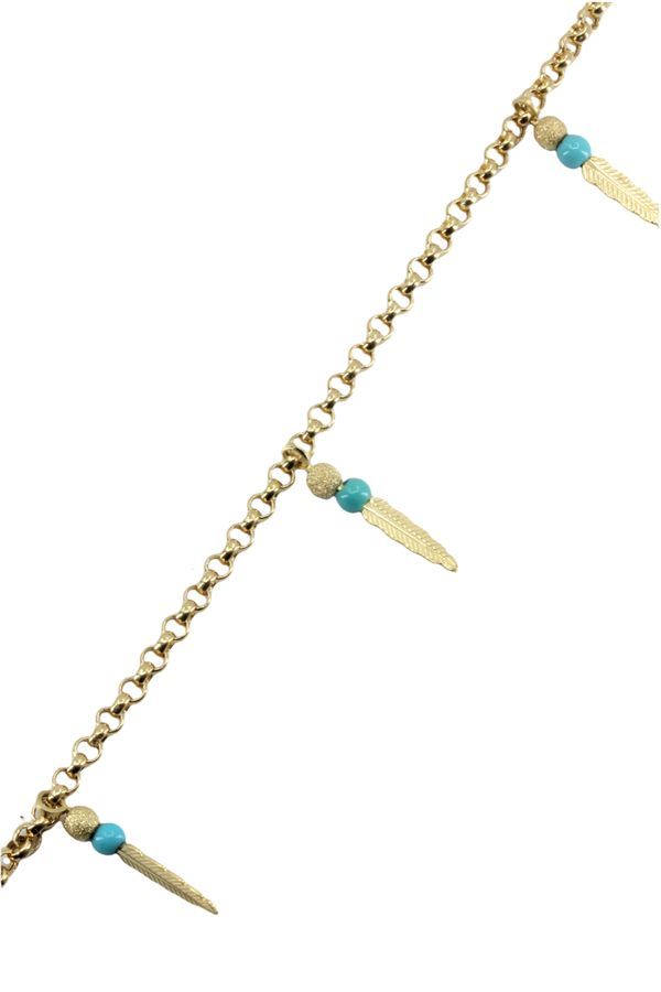 bracelet-turquoise-breloques-plumes-or-18k-occasion-3083