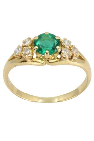 bague-moderne-emeraude-diamants-or-18k-occasion-3160