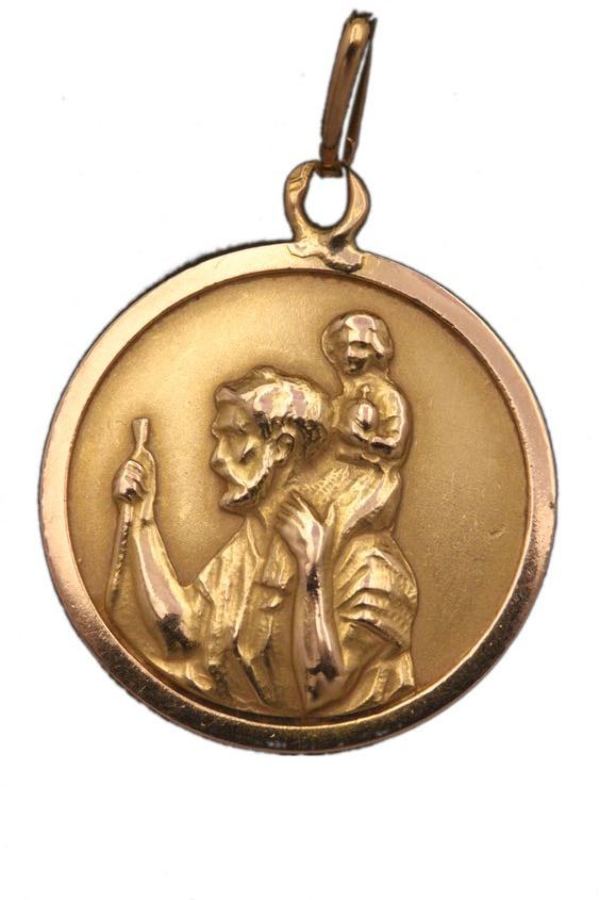 Medaille-saint-christophe-or 18k-occasion-4199