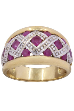 BAGUE MODERNE RUBIS 2 ORS