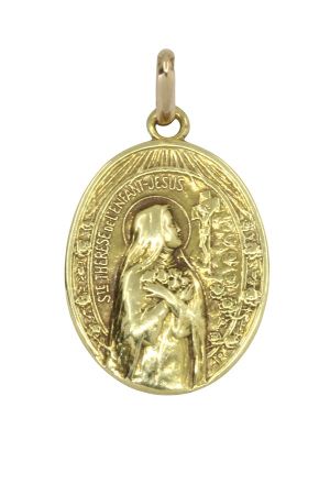 medaille-ancienne-sainte-therese-or-18k-occasion-3839