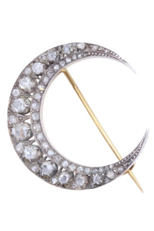 BROCHE LUNE ANCIENNE