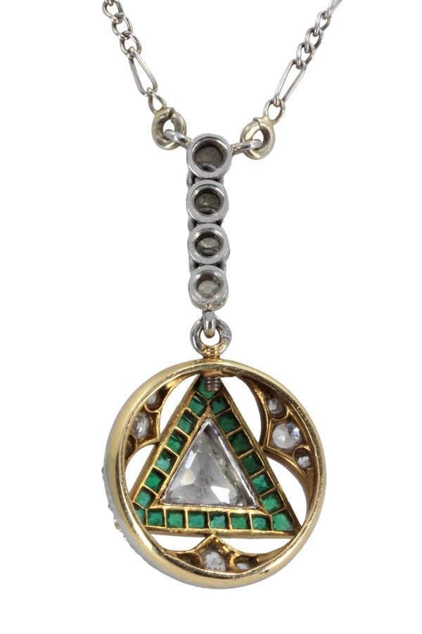 collier-art-deco-maçonnique-emeraudes-diamants-or-18k-occasion-11859