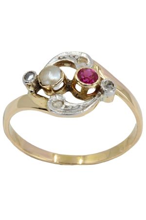 bague-art-nouveau-rubis-perle-diamants-or-18k-occasion-4691