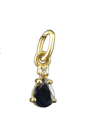 Pendentif-saphir-diamant-or 18k-occasion-2906