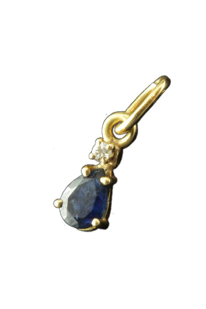 Pendentif-saphir-diamant-or 18k-occasion-2907