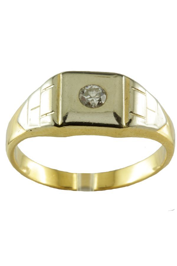 Bague-chevaliere-diamant-or 18k-occasion-5136