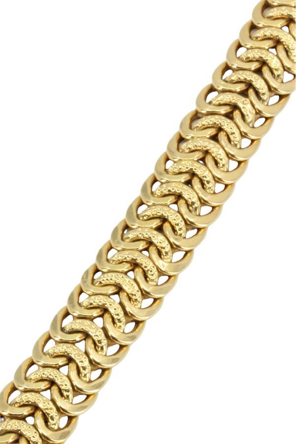 bracelet-maille-plate-fantaisie-or-18k-occasion-5093