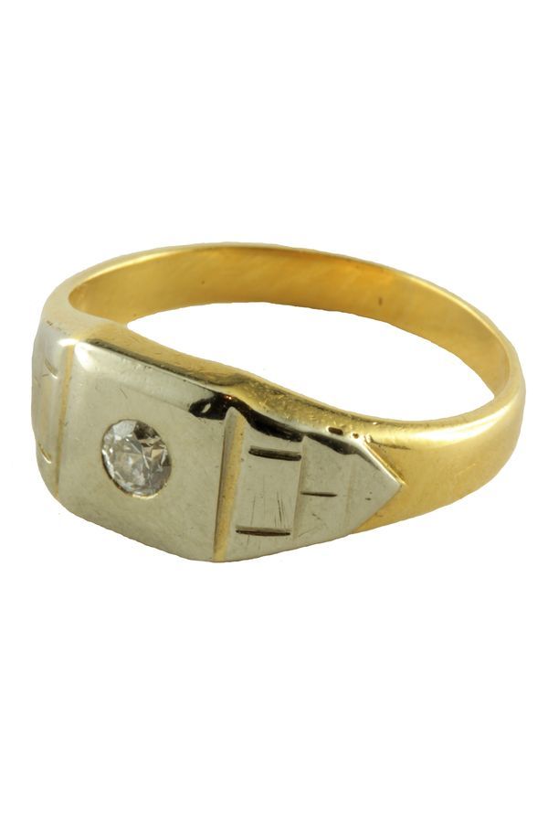Bague-chevaliere-diamant-or 18k-occasion-5069