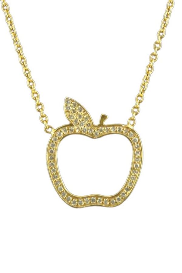 Collier-pomme-diamant-or 18k-occasion-3960
