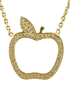 Collier-pomme-diamant-or 18k-occasion-3961