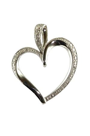 Pendentif-coeur-diamants-or 18k-occasion-4899