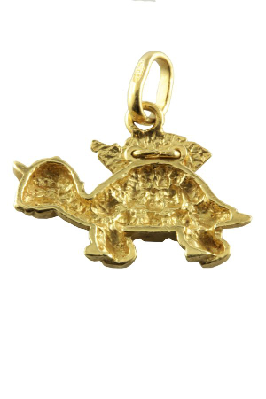 Pendentif-bebe-tortue-or 18k-occasion-5295