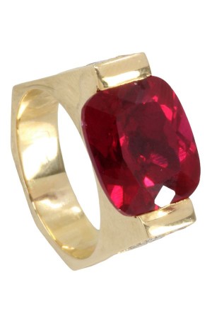 BAGUE DE CRÉATEUR RUBIS ET DIAMANTS