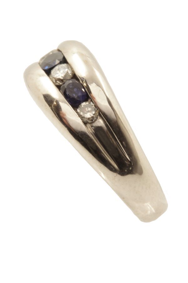 Bague-moderne-saphirs-diamants-or-18k-occasion-5996