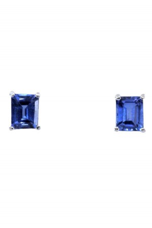 BOUCLES D'OREILLES CLOUS SAPHIRS
