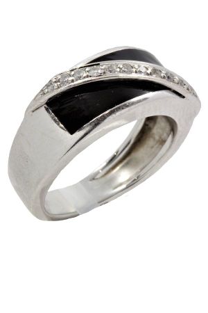Bague-moderne-onyx-diamants-or-18k-occasion-8408