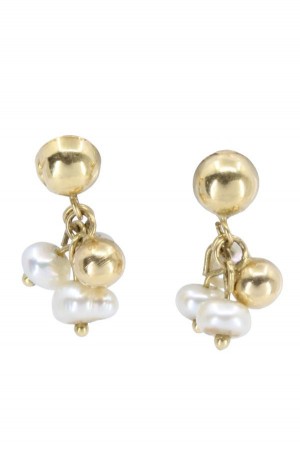 BOUCLES D'OREILLES PENDANTES PERLES