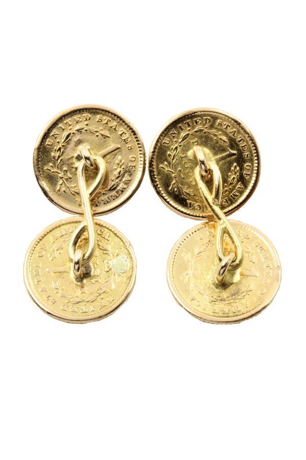 boutons-de-manchettes-1-dollar-or-18k-occasion -8845