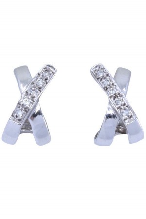 BOUCLES D'OREILLES MODERNE DIAMANTS