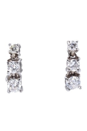 BOUCLES D'OREILLES TRILOGIE DIAMANTS