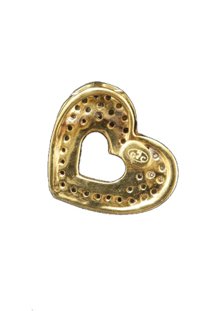 Pendentif-coeur-diamants-or 18k-occasion-4263