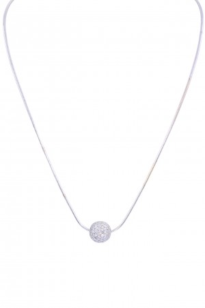 COLLIER BOULE PAVAGE DIAMANTS