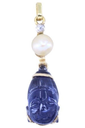 PENDENTIF BOUDDHA AMÉTHYSTE ET DIAMANT