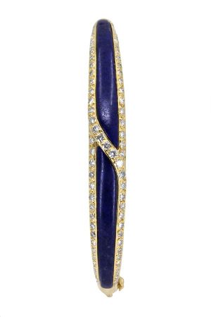 jonc-ouvrant-lapis-lazuli-et-diamants-or-18k-occasion-10066