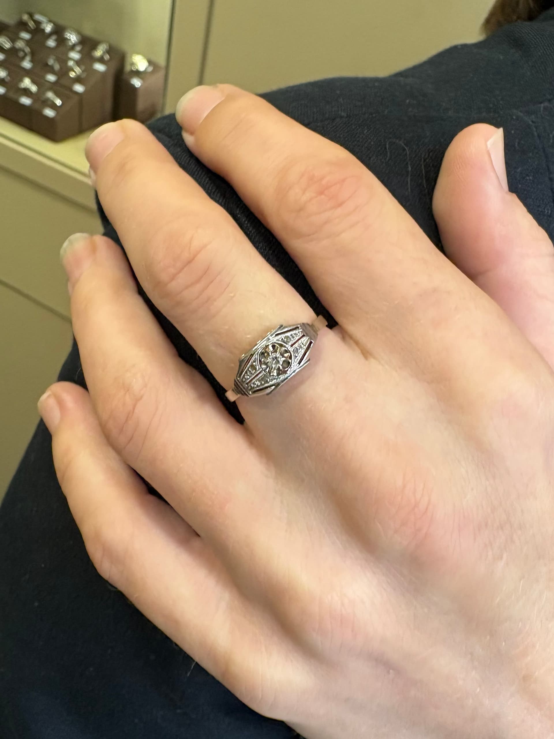 Bague Art Deco Diamant - photo 2