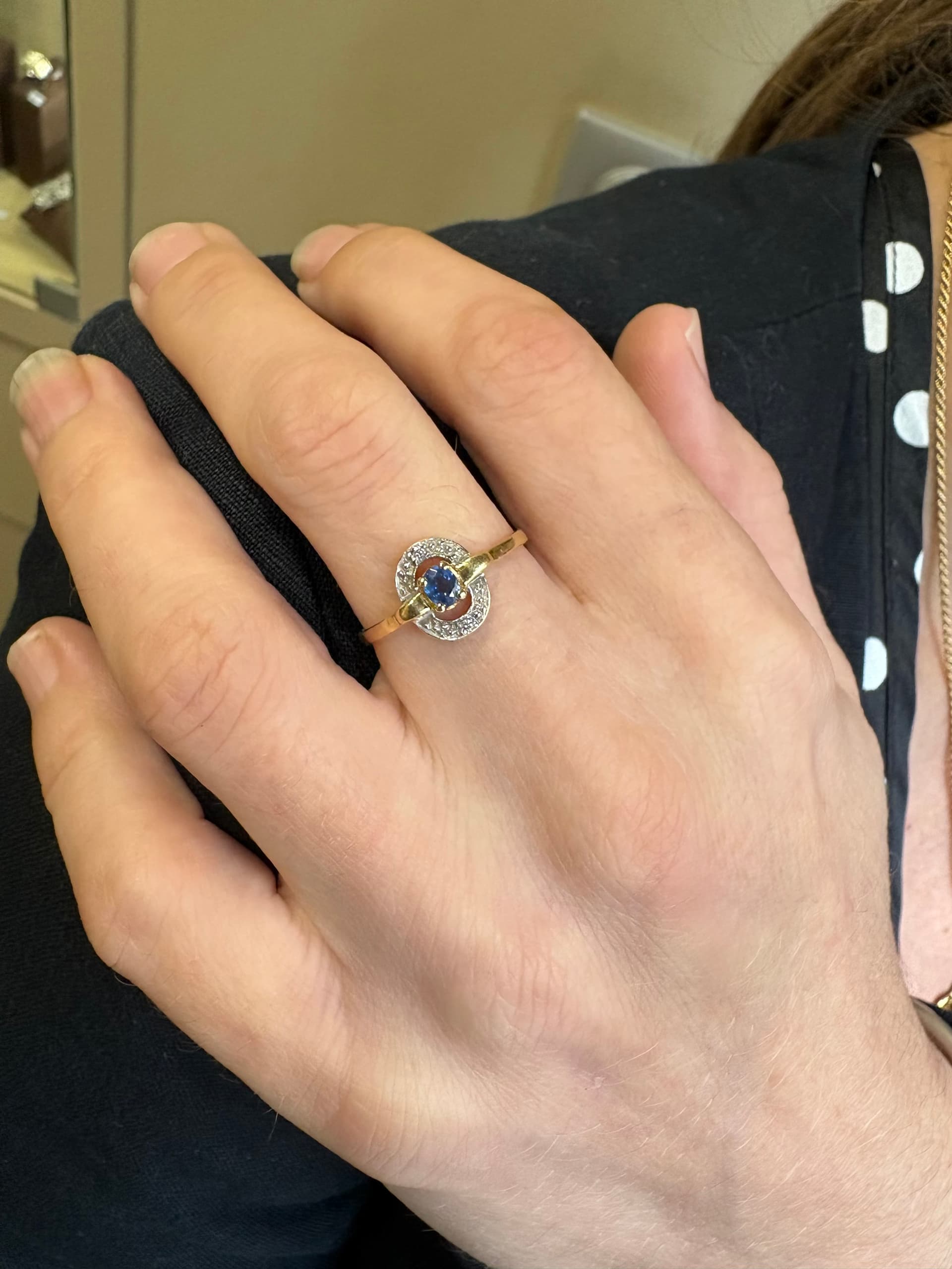 Bague 2 Ors Saphir - photo 2