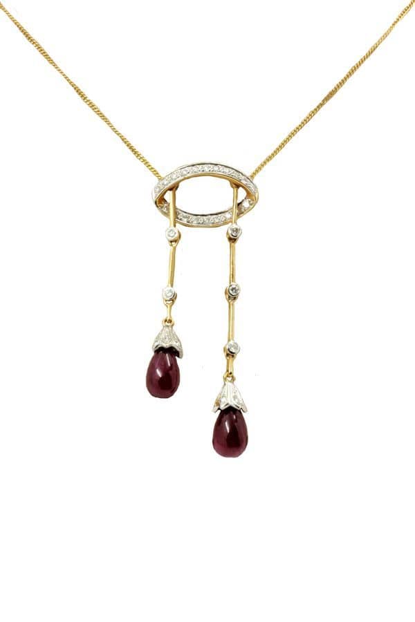 COLLIER NÉGLIGÉ RUBIS ET DIAMANTS, photo 2 sur 3