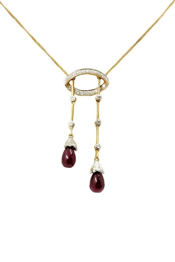 Collier Négligé Rubis et Diamants