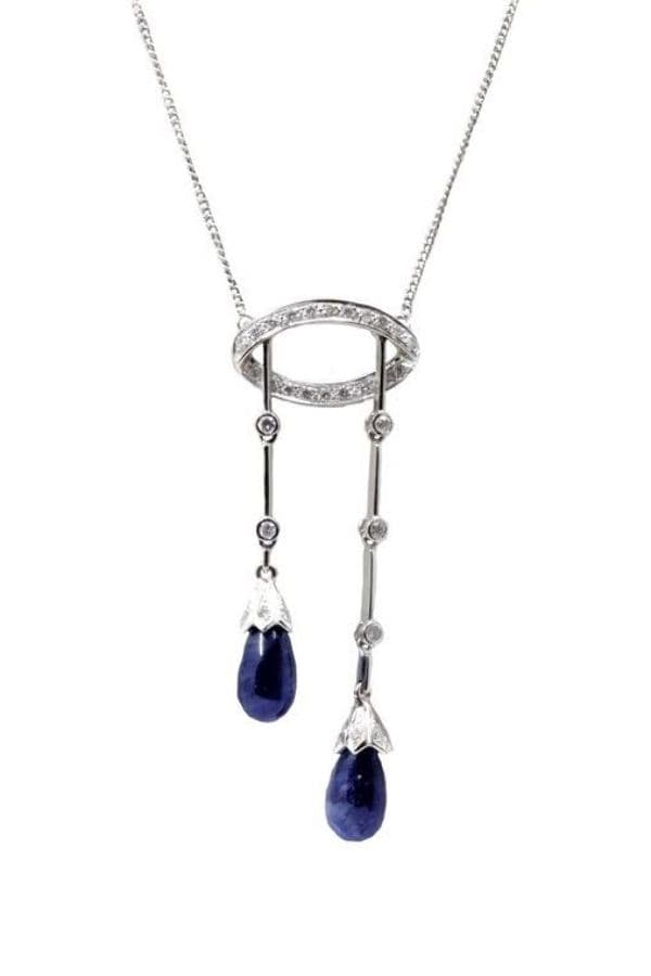 Collier Négligé Saphirs et Diamants
