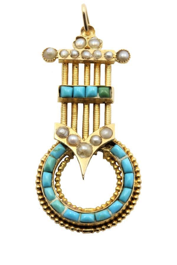 Pendentif Ancien Turquoises
