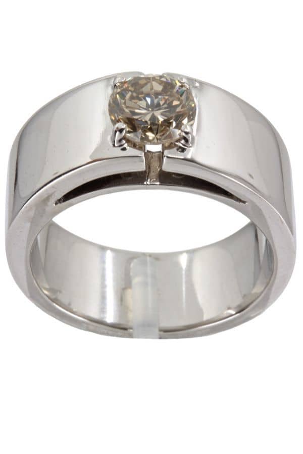 SOLITAIRE DIAMANT CHAMPAGNE 1.10 CARAT, photo 2 sur 3