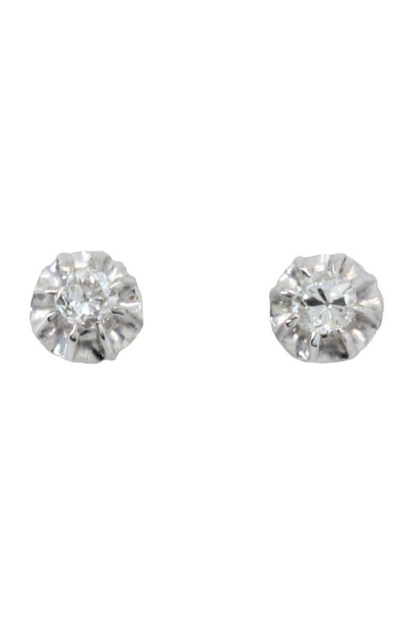 BOUCLES D'OREILLES CLOUS DIAMANTS, photo 1 sur 2
