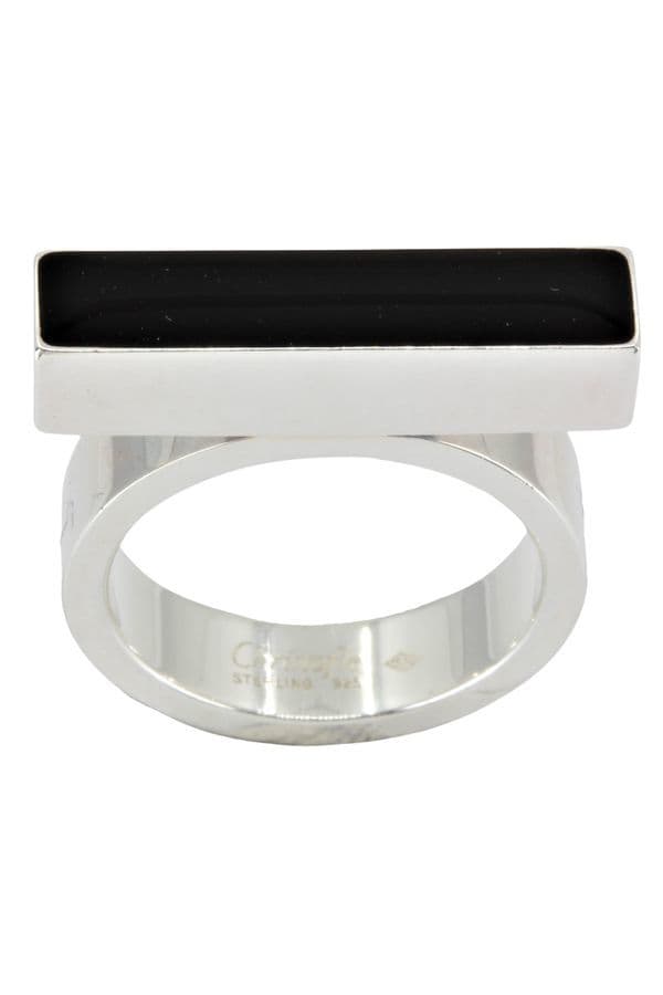 Bague Argent et Onyx Christofle