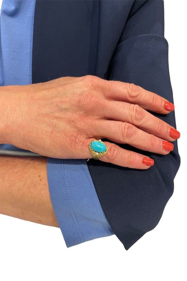 Bague Moderne Turquoise et Diamants - photo 2