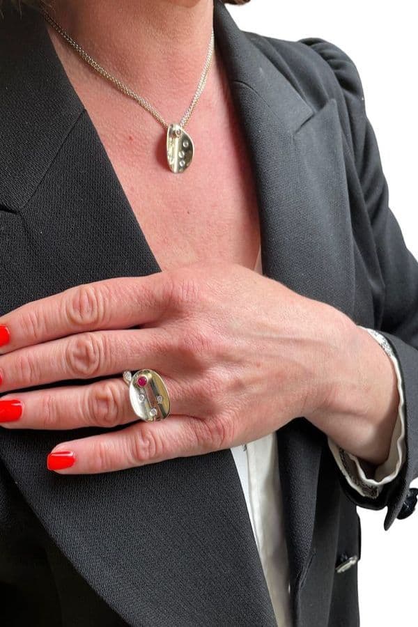 Collier de Créateur Rubis et Diamants - photo 2