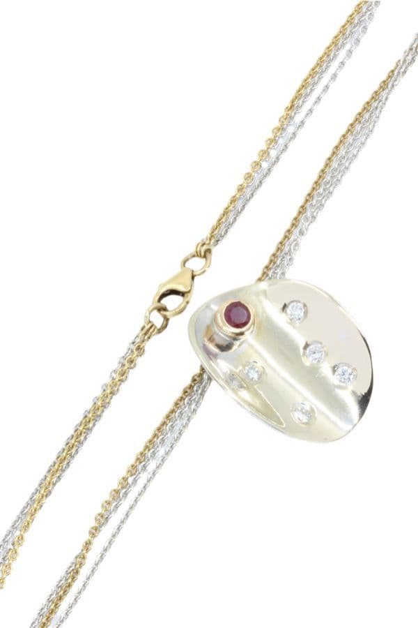 Collier de Créateur Rubis et Diamants - photo 3