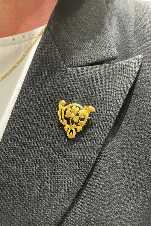 Broche Ancienne Perle - photo 2