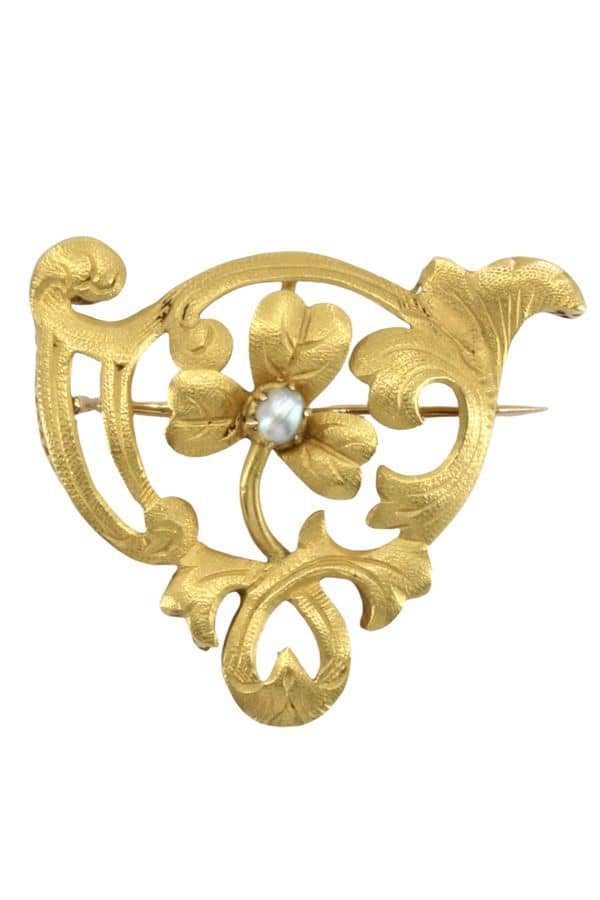 BROCHE ANCIENNE PERLE, photo 2 sur 3