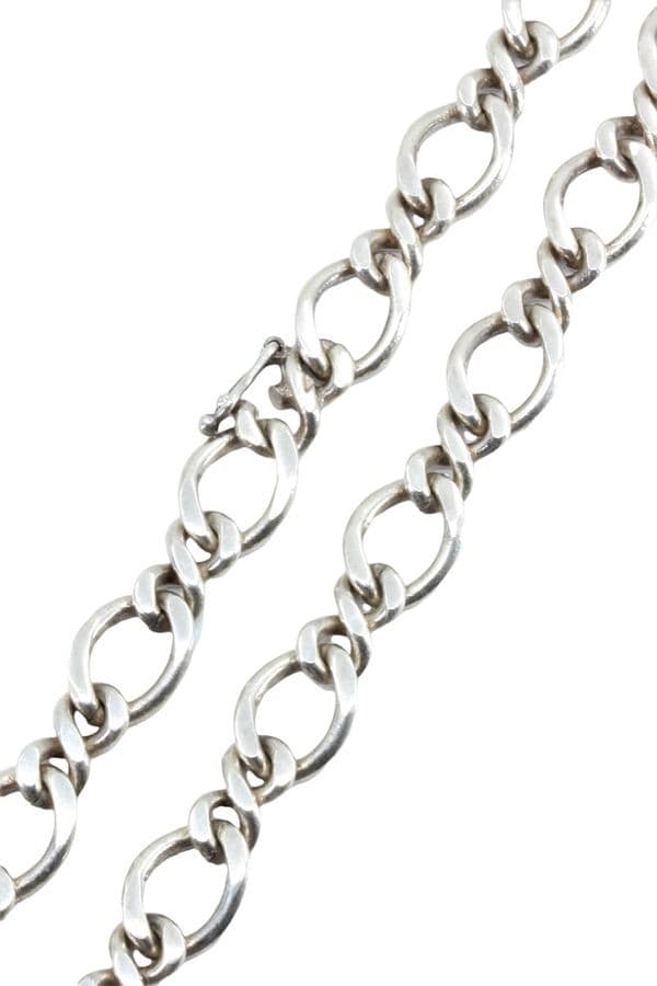 Collier Argent Maille Alternée - photo 3