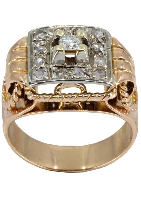 BAGUE ANCIENNE DIAMANTS, photo 2 sur 3