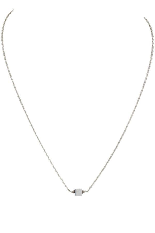 Collier Argent Cube
